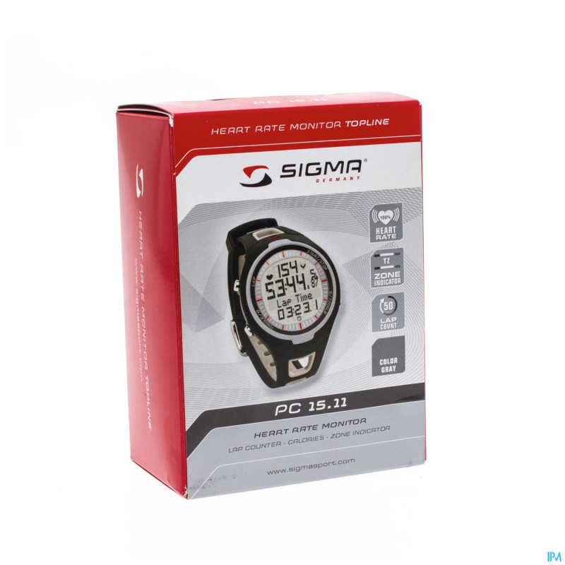 Sigma pc15.11 cardiofrequencemetre gris  sig-21510