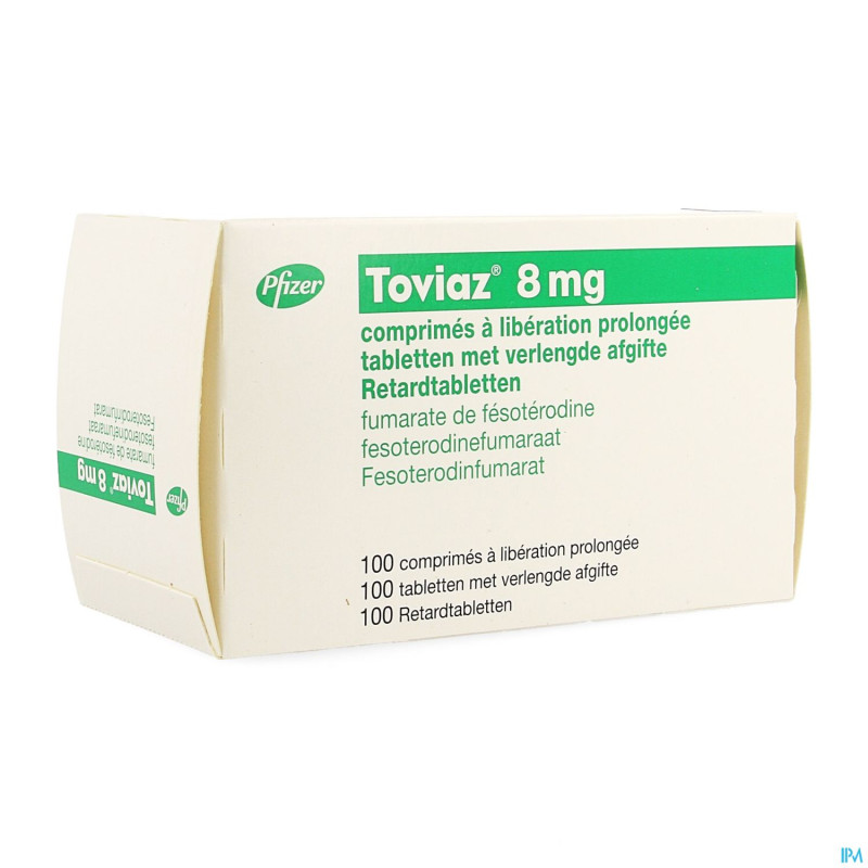 Toviaz 8 mg comp liberation prolong 100 x 8 mg