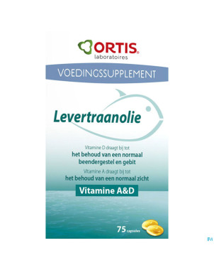 Ortis huile foie de morue blister caps  75