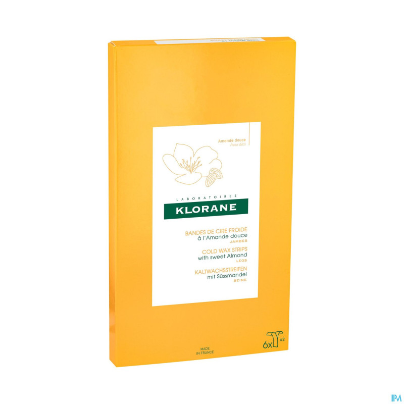 Klorane corps depilat. cire froide jambes bandes 6