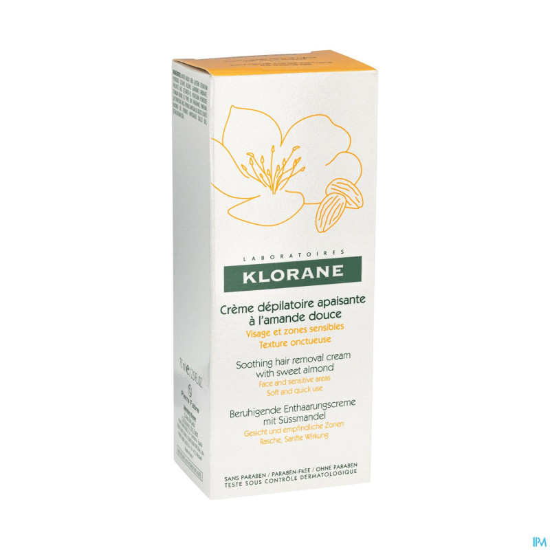 Klorane corps depilat. cr vis-zones sens. 75ml