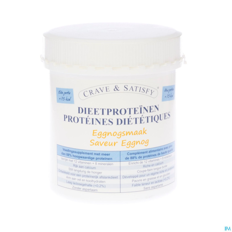 Crave & satisfy proteines diet.eggnog  pdr pot200g