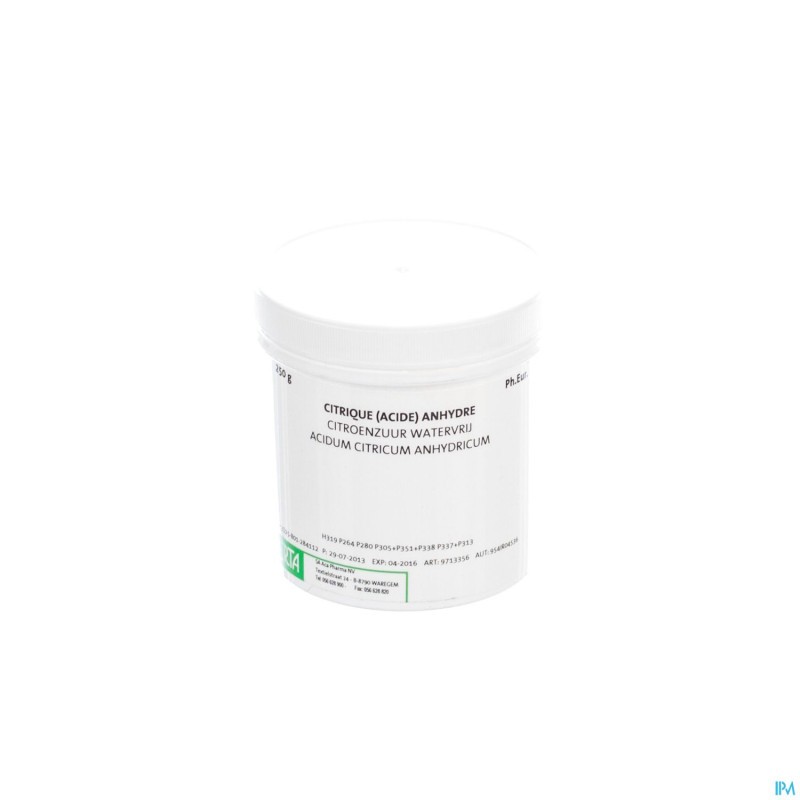 Acide citrique anhydr pdr    250g certa