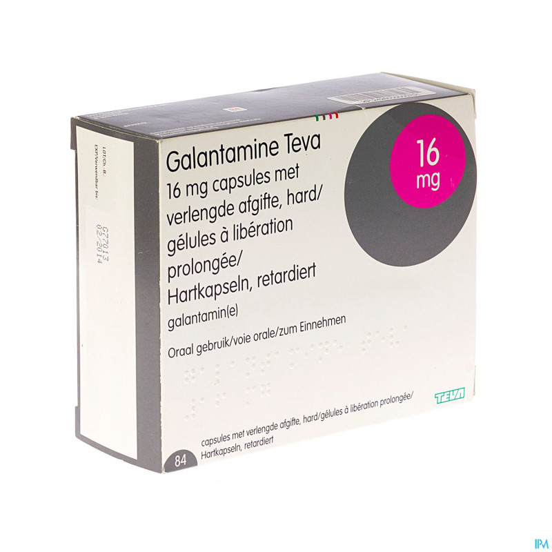 Galantamine teva 16 mg caps liber prolonge 84