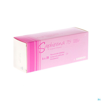 Saphirena 0,075 mg sandoz comp enrobe  6 x  28