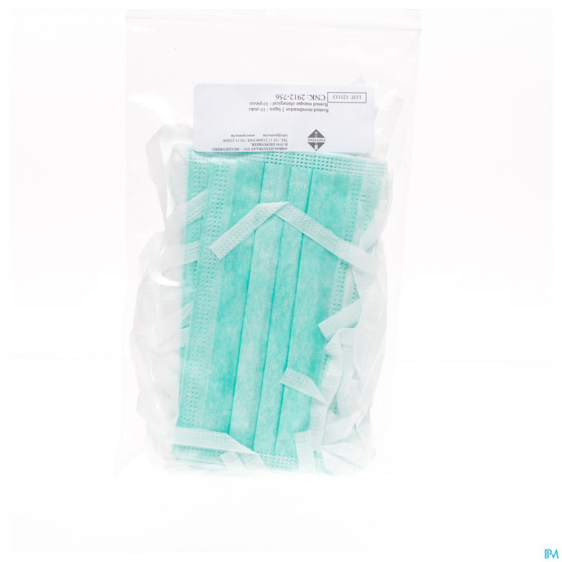 Romed masque chirurgical 3pl n/tis. s/latex 10