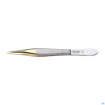 Morser pince epiler mors pointu dore    24c