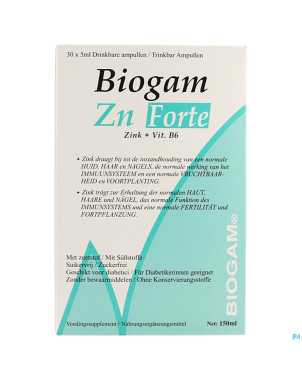 Biogam zn forte amp buv. 30x5ml
