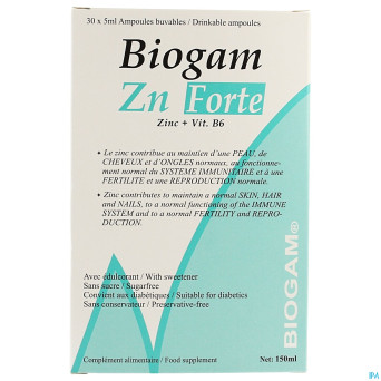 Biogam zn forte amp buv. 30x5ml