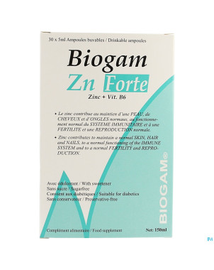 Biogam zn forte amp buv. 30x5ml