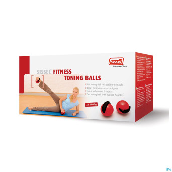 Sissel pilates toning ball+poignee rge fuchsia 1kg