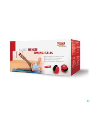 Sissel pilates toning ball+poignee rge fuchsia 1kg