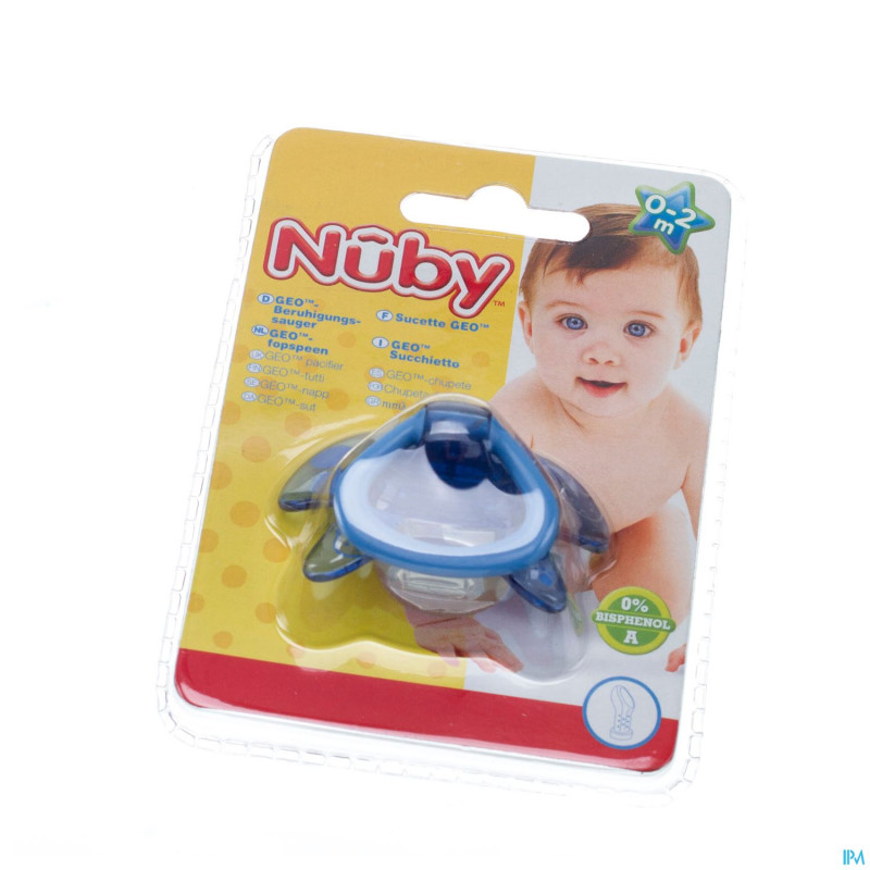 Nuby sucette tritan geo silicone ortho 0-2m