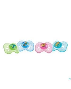 Nuby sucette tritan brite silicone ovale 6-18m