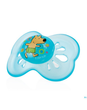Nuby sucette tritan brite silicone ovale 6-18m