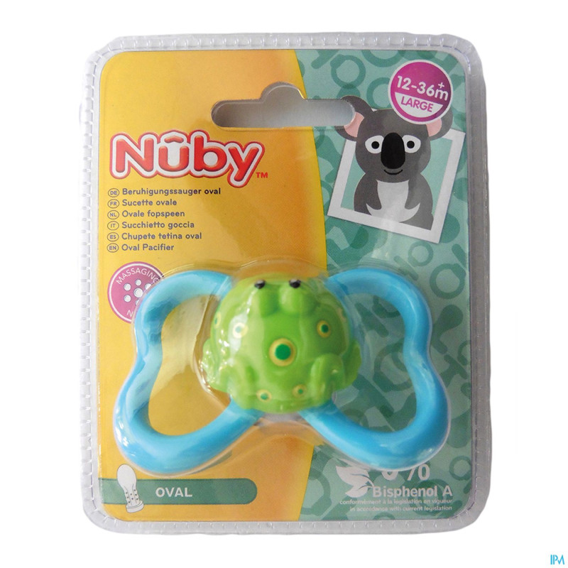 Nuby sucette tritan paci-pals sil ovale 6-18m
