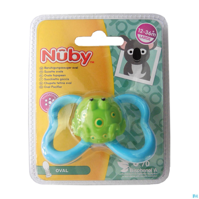 Nuby sucette tritan paci-pals sil ovale +18m