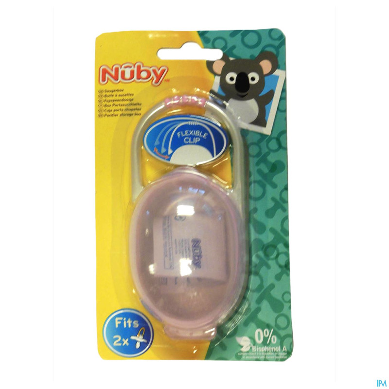 Nuby boite rangement pour 2 sucettes