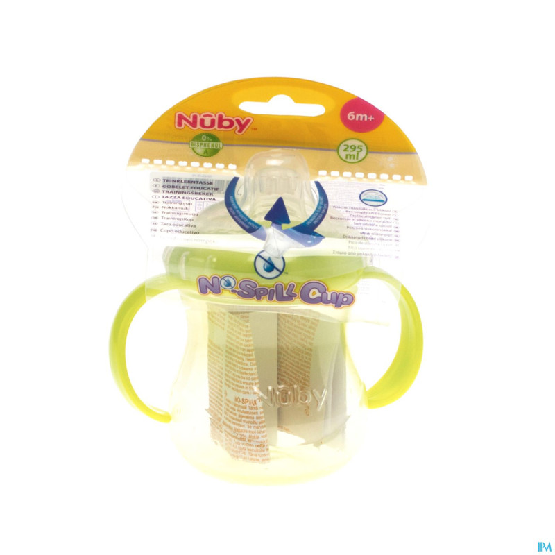 Nuby gobelet bec a/goutte pp 295ml variable +6m