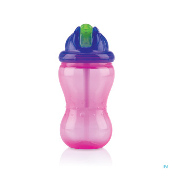 Nuby gobelet a/goutte pp 355ml flip-it+pail.+12m
