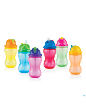 Nuby gobelet a/goutte pp 355ml flip-it+pail.+12m