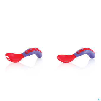 Nuby couverts 1 fourchette + 1 cuillere +9m