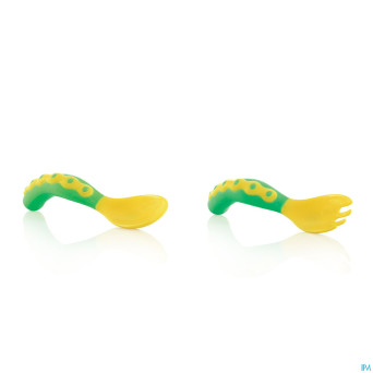 Nuby couverts 1 fourchette + 1 cuillere +9m