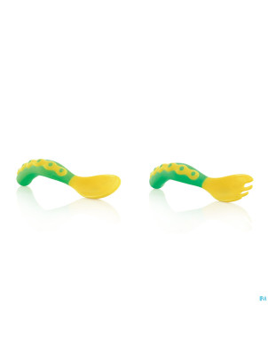 Nuby couverts 1 fourchette + 1 cuillere +9m
