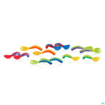 Nuby couverts 1 fourchette + 1 cuillere +9m