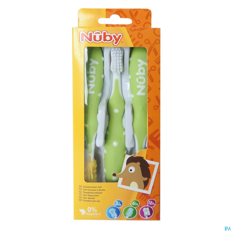 Nuby set evolutif brosse a dents