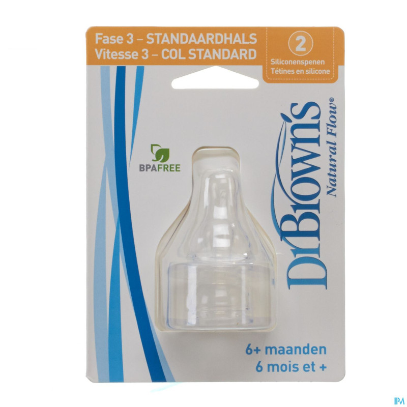 Dr brown tetine pour biberon verre 2