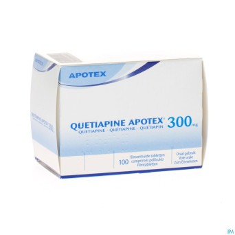 Quetiapine apotex comp pell 100 x 300 mg