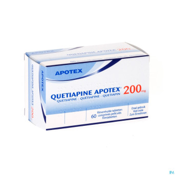 Quetiapine apotex comp pell  60 x 200 mg