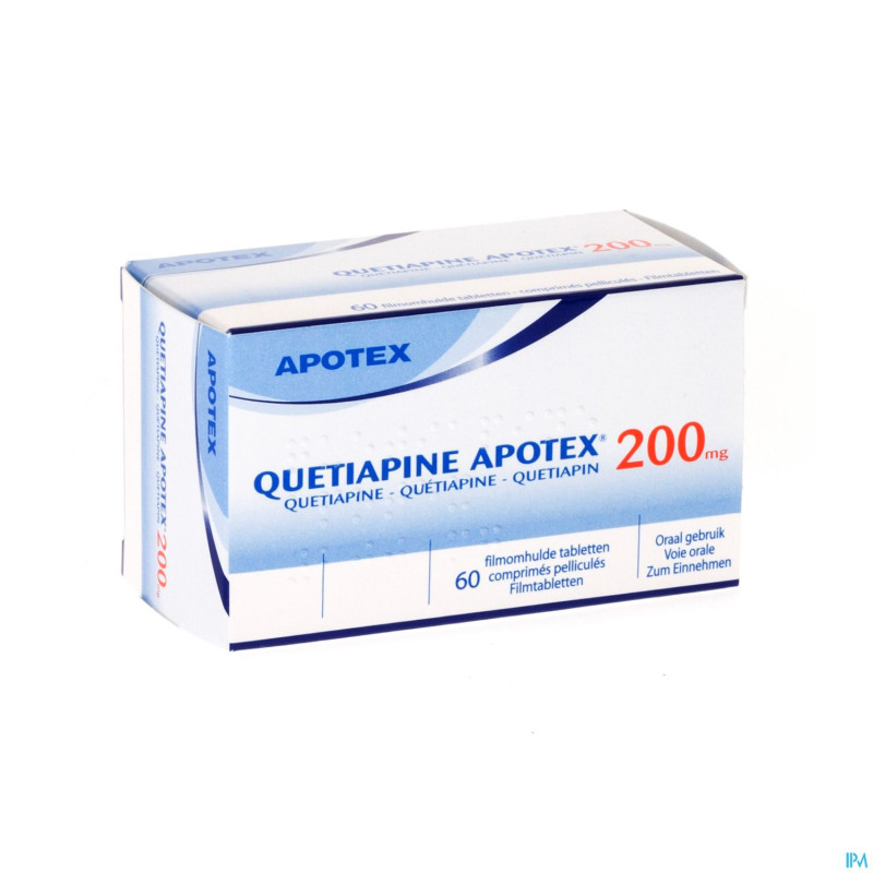 Quetiapine apotex comp pell  60 x 200 mg