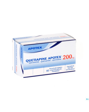 Quetiapine apotex comp pell  60 x 200 mg