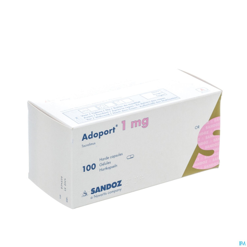 Adoport sandoz 1,0 mg caps dur 100 x 1,0 mg