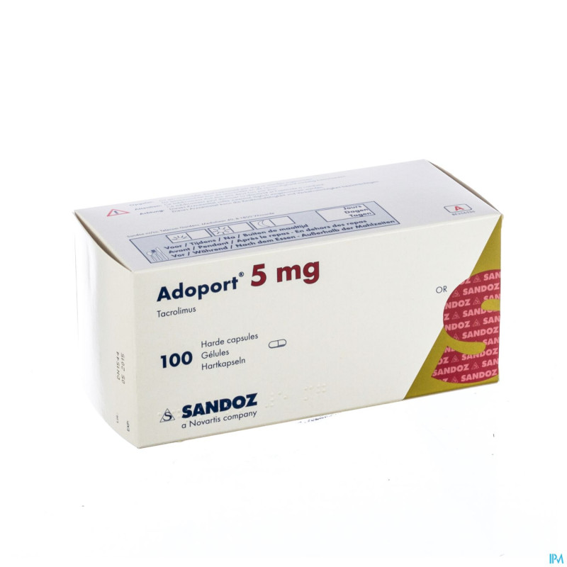 Adoport sandoz 5,0 mg caps dur 100 x 5,0 mg