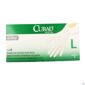 Curad 36 synthetic gants chirurg.vinyl s/pdr 100