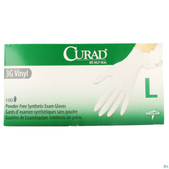 Curad 36 synthetic gants chirurg.vinyl s/pdr 100