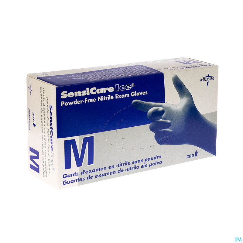 Sensicare ice nitrile gants chirurg. s/pdr   m 200