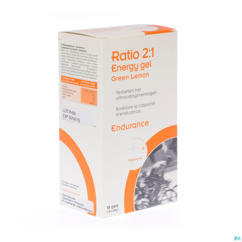 Trisportpharma ratio 2:1 energygel gr. lem. 10x50g