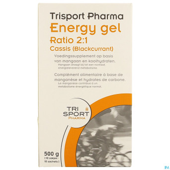 Trisportpharma ratio 2:1 energygel blackcur.10x50g
