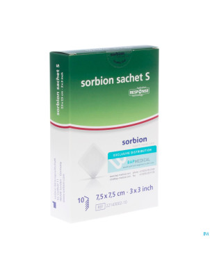 Sorbion sachet s pans adh abs ster  7,5x 7,5cm 10