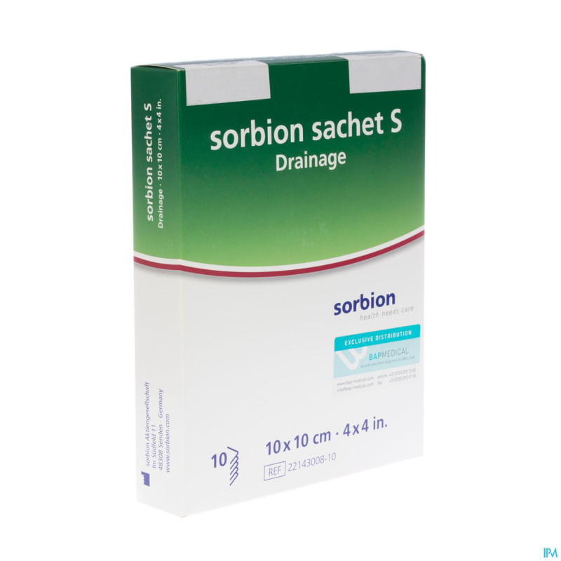 Sorbion sachet s pans adh abs ster 10,0x10,0cm 10