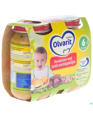 Olvarit boeuf au pdt douces    2x200g 569941 6m56