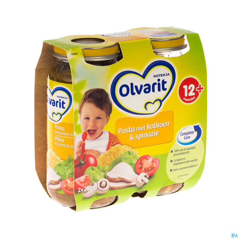 Olvarit pates dinde & epinards 2x250g 568866 12m61