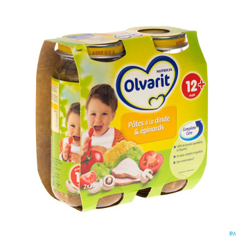 Olvarit pates dinde & epinards 2x250g 568866 12m61