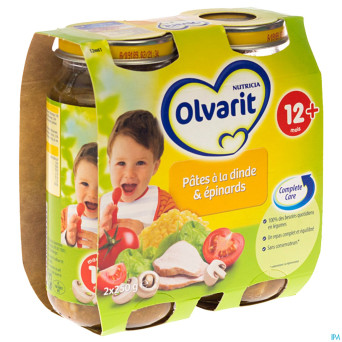 Olvarit pates dinde & epinards 2x250g 568866 12m61