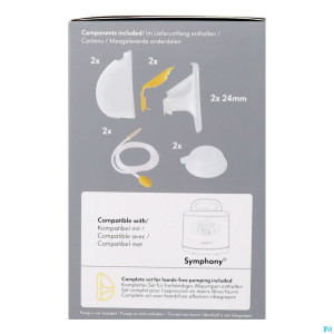 Medela handsfr.set doub.collect.tire lait symph.m