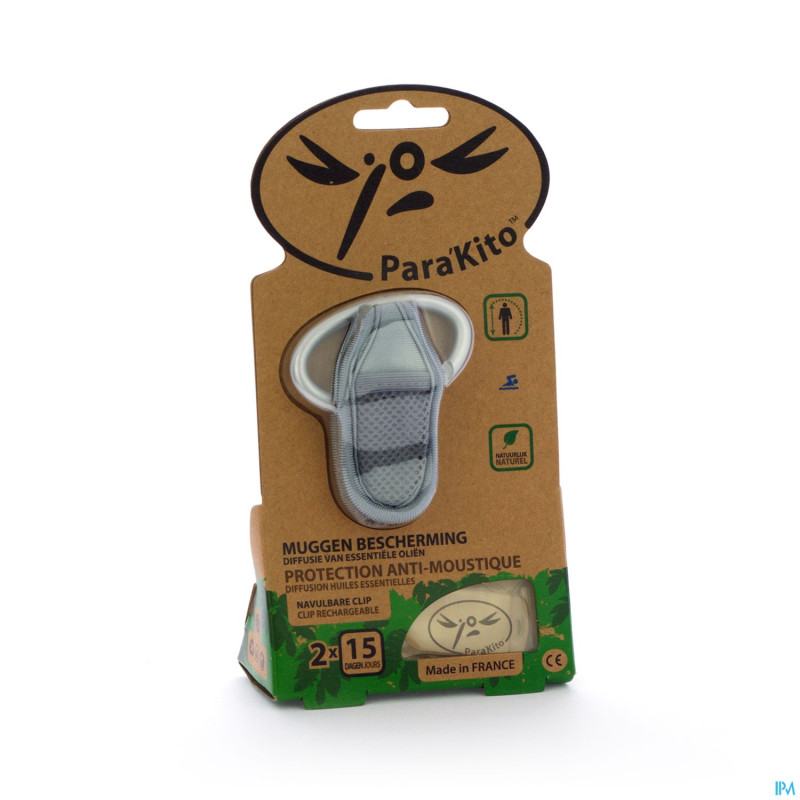 Para'kito bracelet a/moustique clip + 2 plaq.